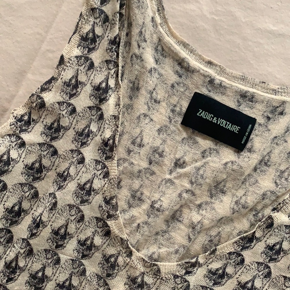Zadig & Voltaire knit skull tank